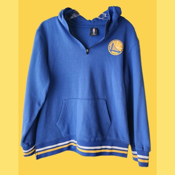 VINTAGE NBA GOLDEN STATE WARRIORS 1/2 ZIP YOUTH HOODIE - Picture 4 of 5